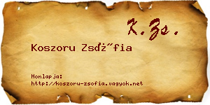 Koszoru Zsófia névjegykártya